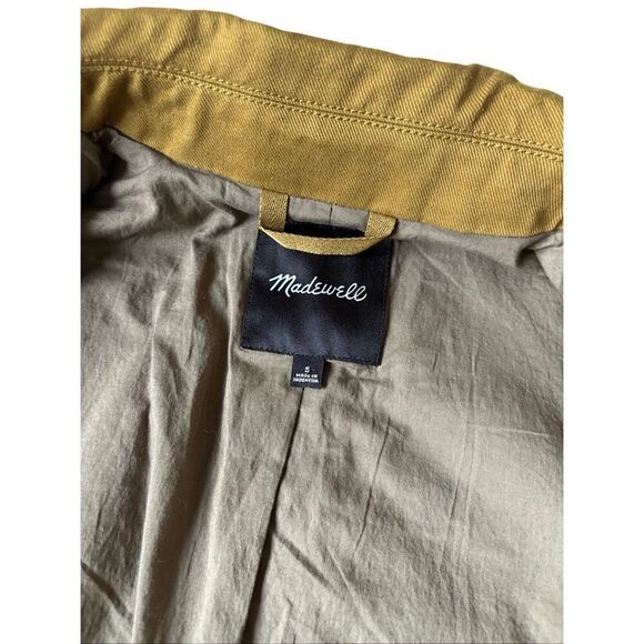 Madewell Cropped Utilitarian Jacket size S Regenerative Chino Spiced Olive - Picture 8 of 15
